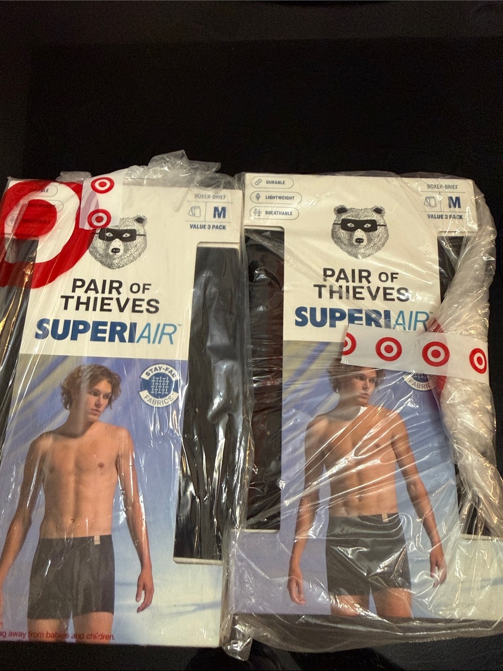 Target Pair of Thieves SuperAir Men's Boxer Briefs – Black (Value 3-Pack)